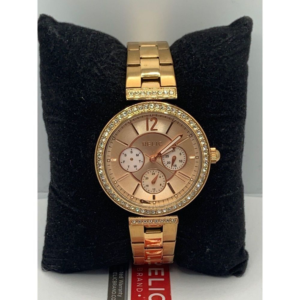 Relic ZR15903 Women's Stainless Steel Analog Rose Gold Dial Quartz Watch RU304